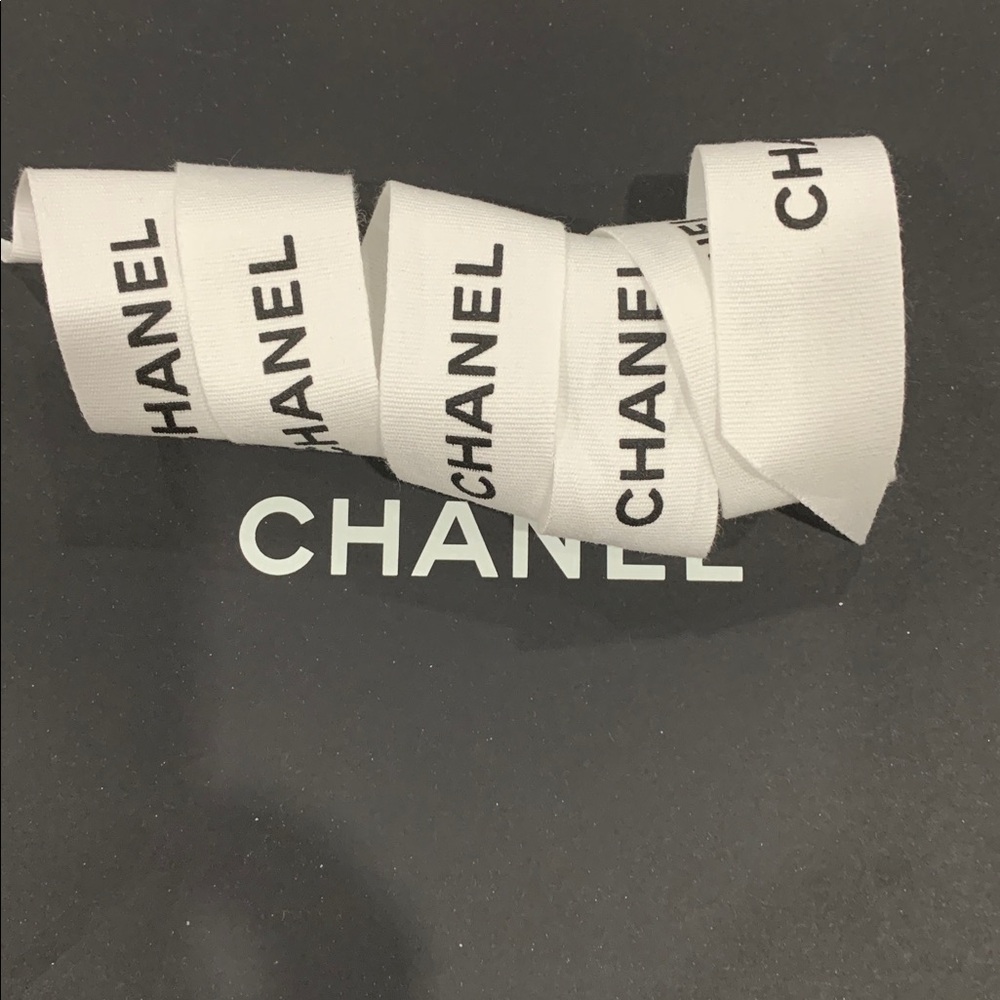 Chanel white ribbon